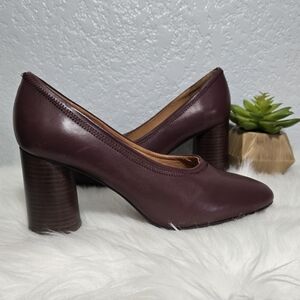 Topshop burgundy heels shoes 8.5